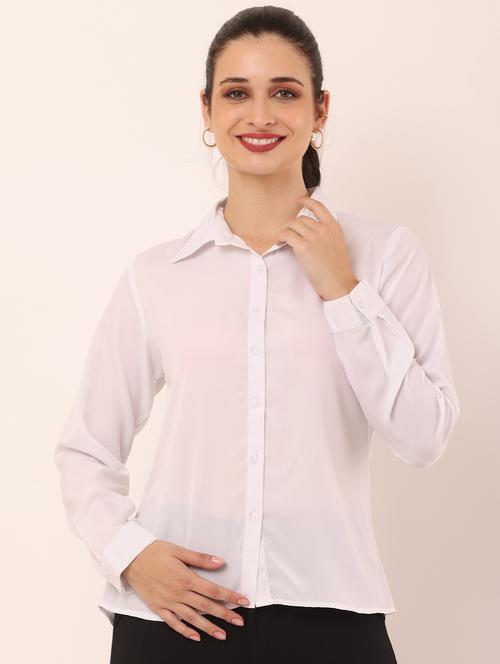 women solid long sleeve regular shirt - 21634669 - Very Small Image - 1