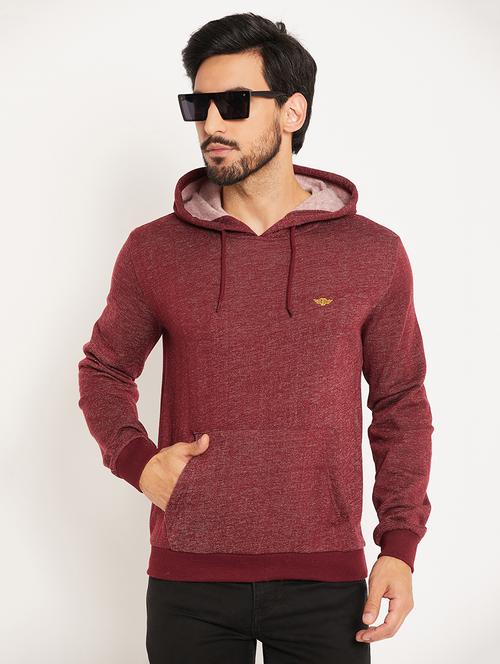 men long sleeve regular fit hooded sweatshirt - 21635085 - Very Small Image - 1