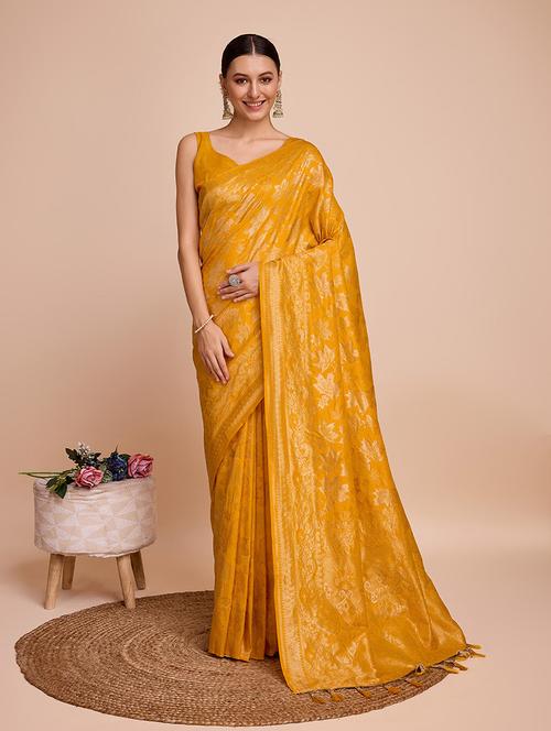 women self design banarasi saree with blouse - 21635232 - Very Small Image - 1