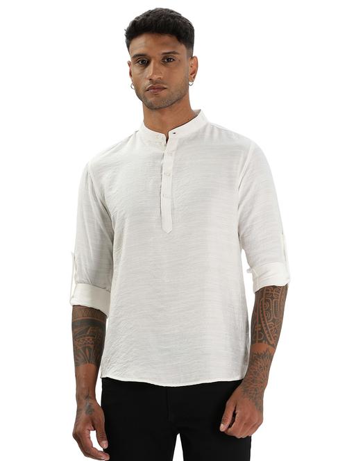 men solid regular fit short kurtas kurta - 21635786 - Very Small Image - 1