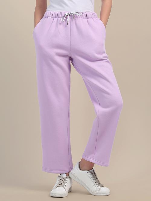 women solid mid rise track pant - 21636141 - Very Small Image - 1
