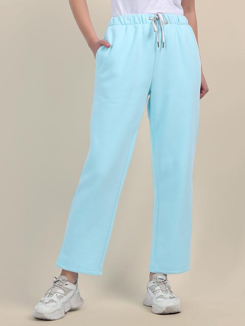 women solid mid rise track pant - 21636143 - Very Small Image - 1
