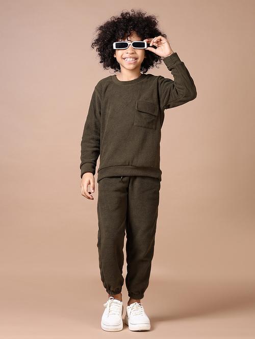 boys olive solid full length sets - 21636459 - Very Small Image - 1