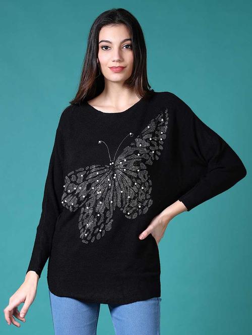 women embellished long sleeves pullover - 21636490 - Very Small Image - 1