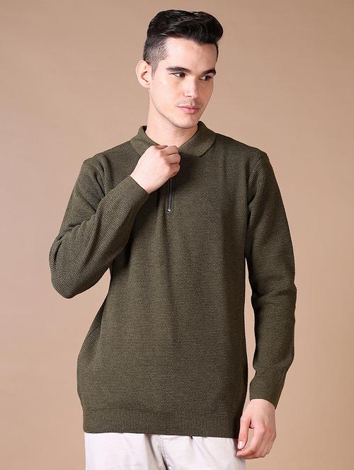 men self design long sleeve pullover - 21636975 - Very Small Image - 1