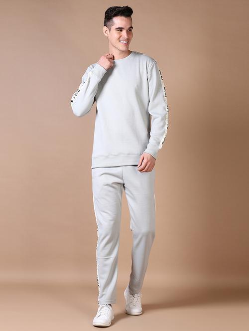 men solid full length track suit - 21636994 - Very Small Image - 1