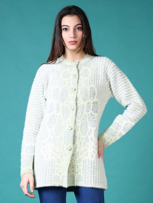 women self design long sleeve cardigan - 21638388 - Very Small Image - 1