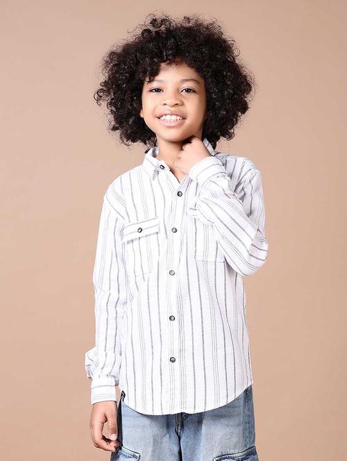 boys long sleeves striped shirt - 21638415 - Very Small Image - 1
