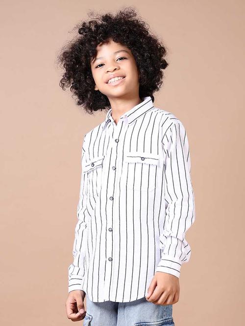 boys long sleeves striped shirt - 21638417 - Very Small Image - 1