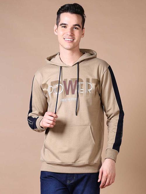 men long sleeve regular fit hooded sweatshirt - 21638433 - Very Small Image - 1