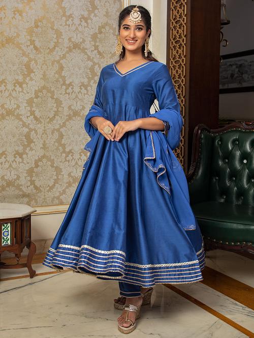 women three quarter sleeve kurta pant with dupatta set - 21638545 - Very Small Image - 1