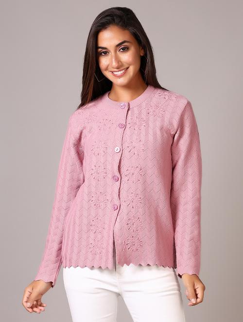 women self designed long sleeves cardigan - 21638777 - Very Small Image - 1