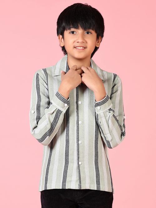 boys long sleeves striped shirt - 21638780 - Very Small Image - 1