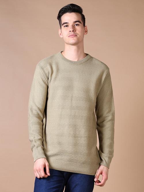 men self design long sleeve pullover sweater - 21638797 - Very Small Image - 1