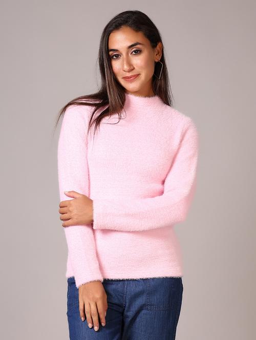 women solid long sleeves pullover - 21638801 - Very Small Image - 1