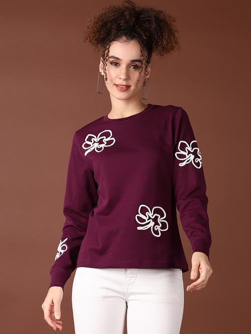 women long sleeves embroidered sweatshirt - 21638810 - Very Small Image - 1