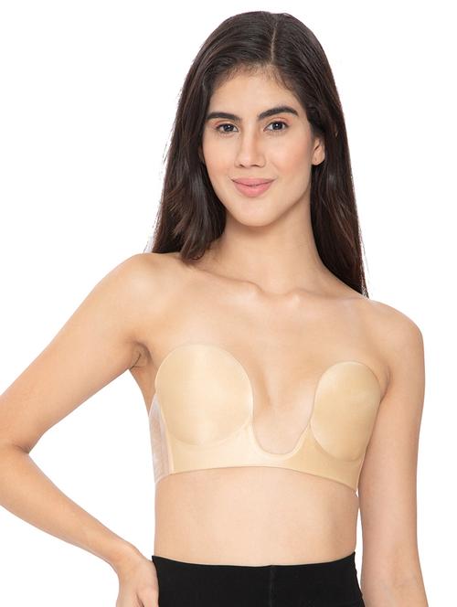 women beige silicone stick-on bra - 21638893 - Very Small Image - 1