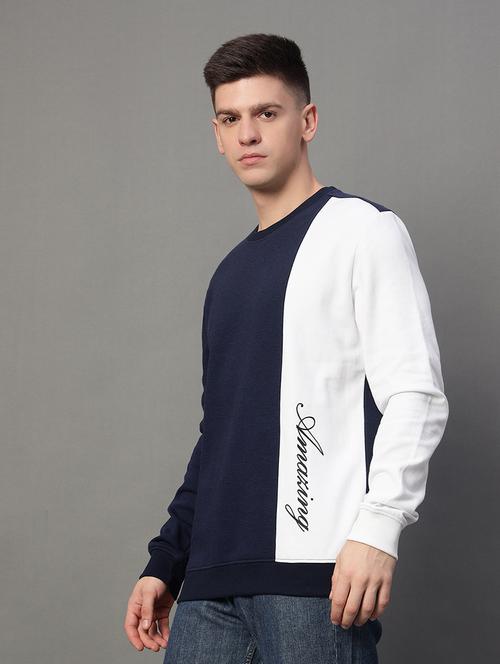 men long sleeves color block sweatshirt - 21639206 - Very Small Image - 1