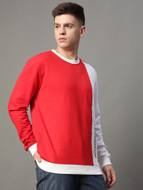 men long sleeves color block sweatshirt - 21639207 - Very Small Image - 1