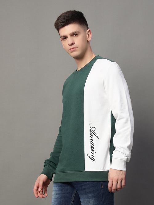 men long sleeves color block sweatshirt - 21639208 - Very Small Image - 1