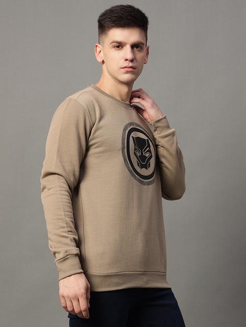 men long sleeves front print sweatshirt - 21639228 - Very Small Image - 1