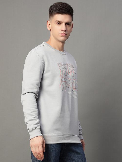 men long sleeves front print sweatshirt - 21639233 - Very Small Image - 1