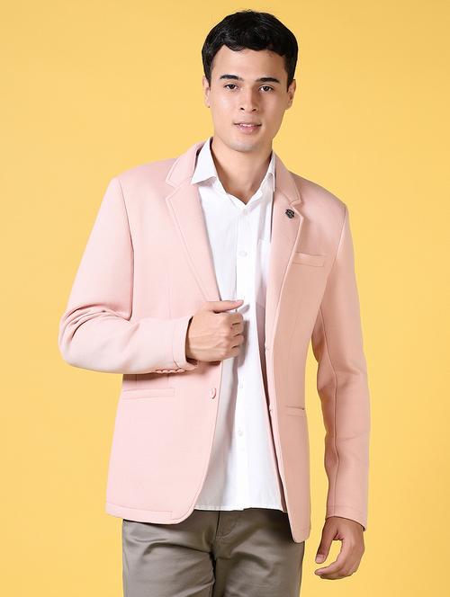 men solid single breasted casual blazer - 21639253 - Very Small Image - 1