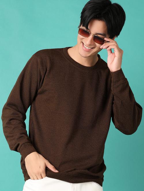 men solid long sleeve regular fit pullover - 21639270 - Very Small Image - 1