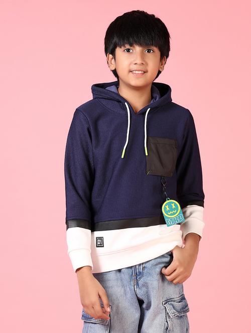 boys long sleeves color block sweatshirt - 21639773 - Very Small Image - 1