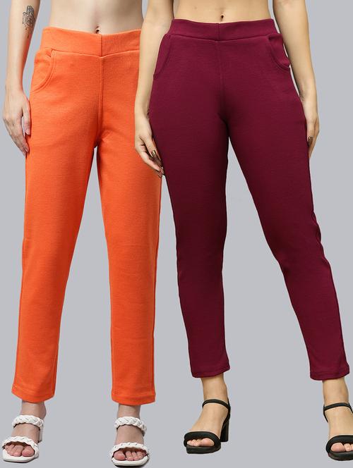 women pack of 2 solid woolen jeggings - 21639920 - Very Small Image - 1