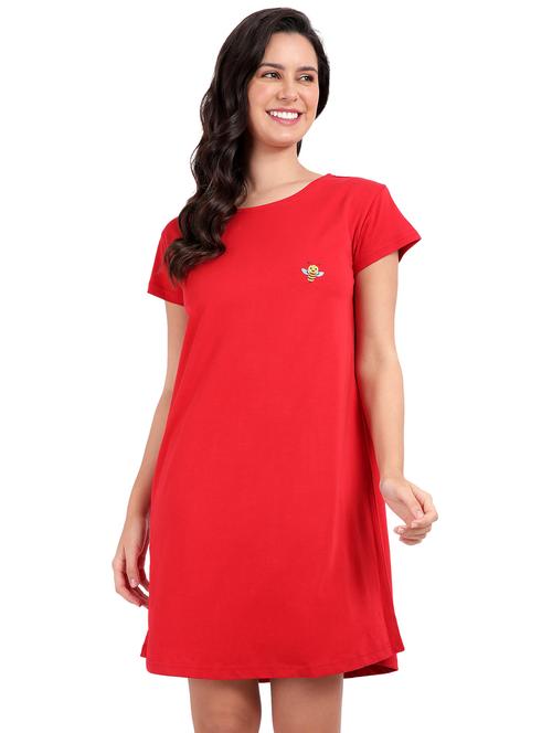 women solid short sleeves sleepshirt - 21639958 - Very Small Image - 1