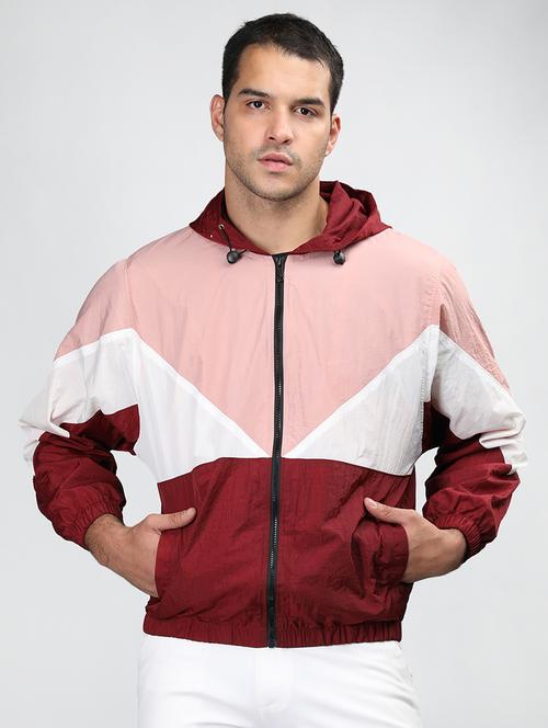 Men Color Block Long Sleeve Bomber Jacket - 21640054 - Very Small Image - 1