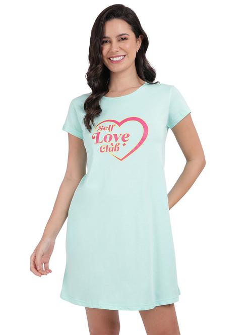 women printed short sleeve sleepshirt - 21641005 - Very Small Image - 1