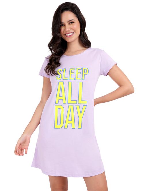 women printed cotton sleepshirts - 21641028 - Very Small Image - 1