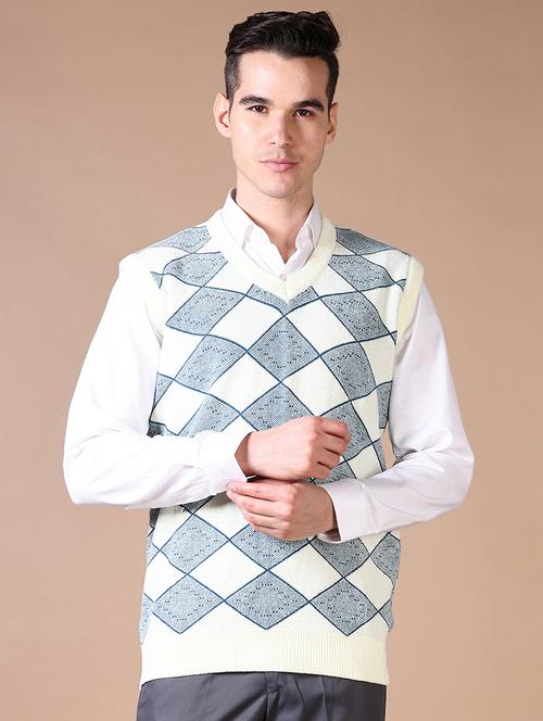 men self design sleeveless pullover - 21641407 - Very Small Image - 1