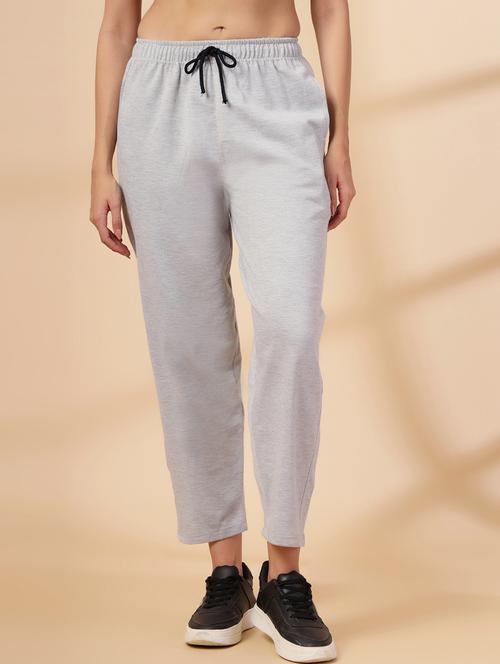 women grey solid regular fit track pant - 21641463 - Very Small Image - 1