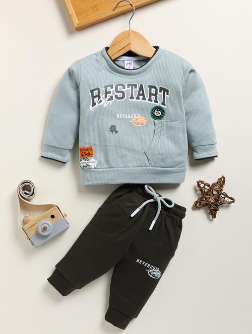 boys grey printed full length sets - 21641787 - Very Small Image - 1