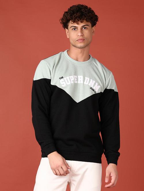 men color block long sleeve sweatshirt - 21642549 - Very Small Image - 1