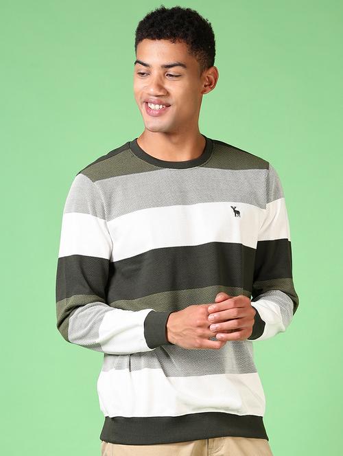 men long sleeves striped sweatshirt - 21642600 - Very Small Image - 1