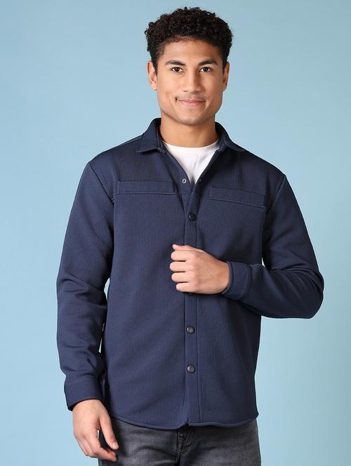 men long sleeves solid shackets - 21642604 - Very Small Image - 1