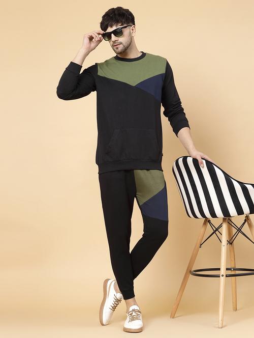 men color block full length track suit - 21642690 - Very Small Image - 1