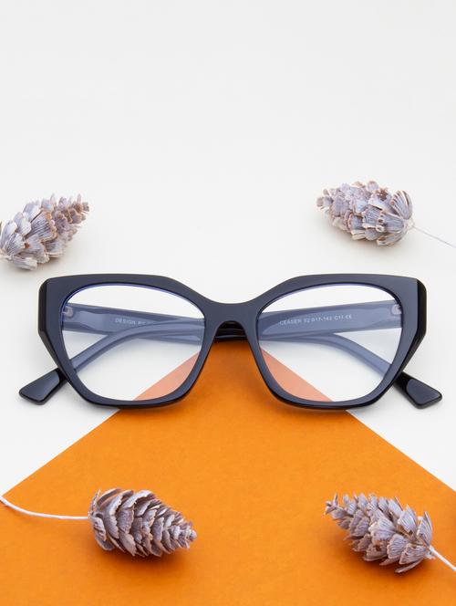 ted smith cat-eye black acetate spectacles frame for womens - 21642706 - Very Small Image - 1