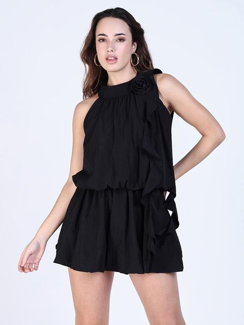 women solid halter neck a-line dress - 21643122 - Very Small Image - 1