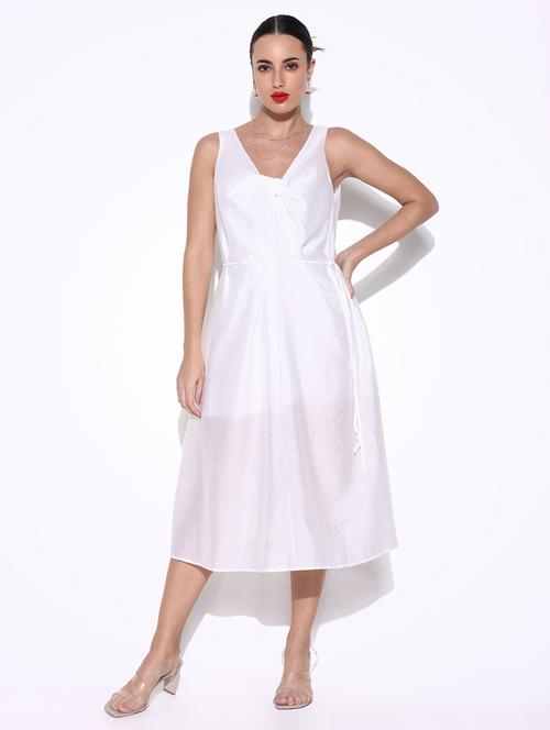 women solid sleeveless a-line dress - 21643125 - Very Small Image - 1