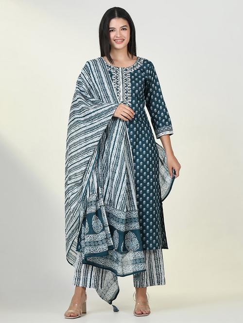 women floral printed kurta pant set with dupatta - 21643239 - Very Small Image - 1