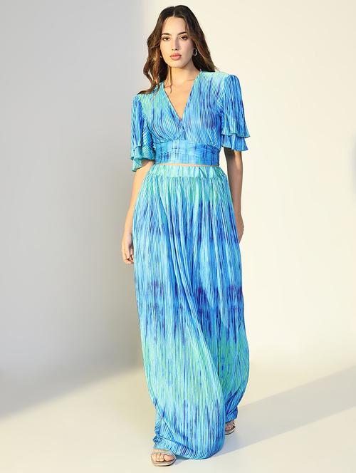 women printed top and skirt co-ord set - 21643268 - Very Small Image - 1