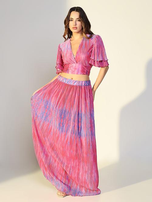 women printed top and skirt co-ord set - 21643269 - Very Small Image - 1