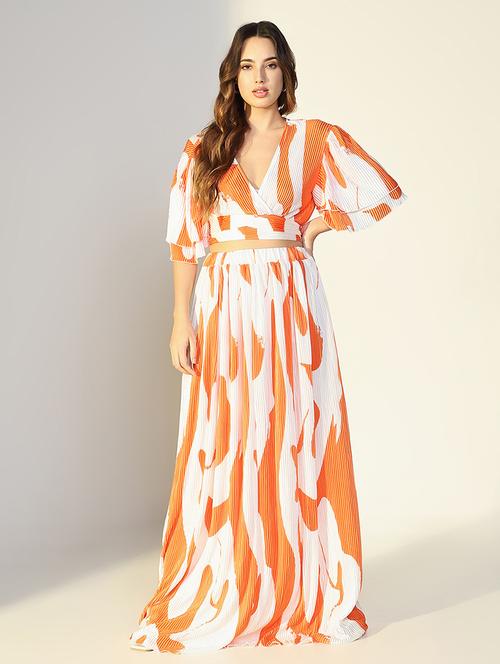 women printed top and skirt co-ord set - 21643273 - Very Small Image - 1