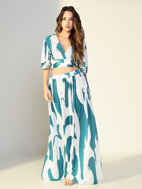 women printed top and skirt co-ord set - 21643274 - Very Small Image - 1