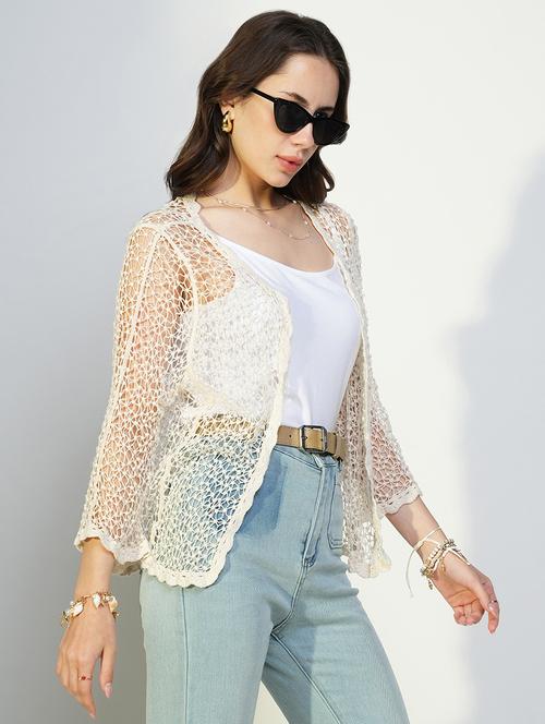 women lace detailed long shrug - 21643342 - Very Small Image - 1